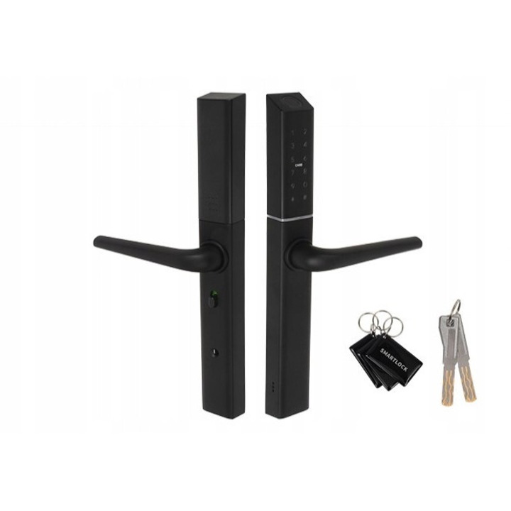 Maner electronic B-HARKO S3B, Bluetooth, cititor de amprente, neagra, 35-60mm