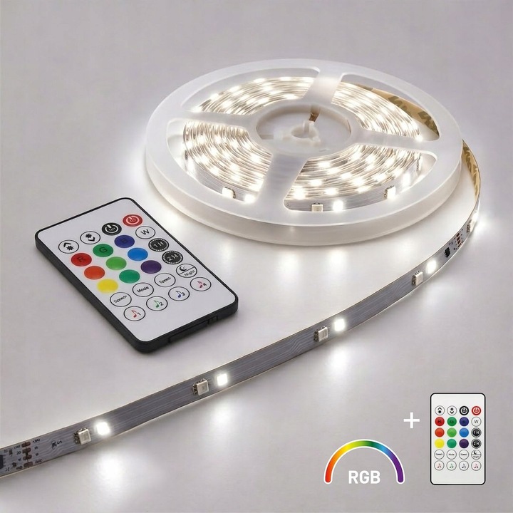 Benza LED RGBWIC 5m, Eko-Light, 36 LED/m, IP20, tápegységgel