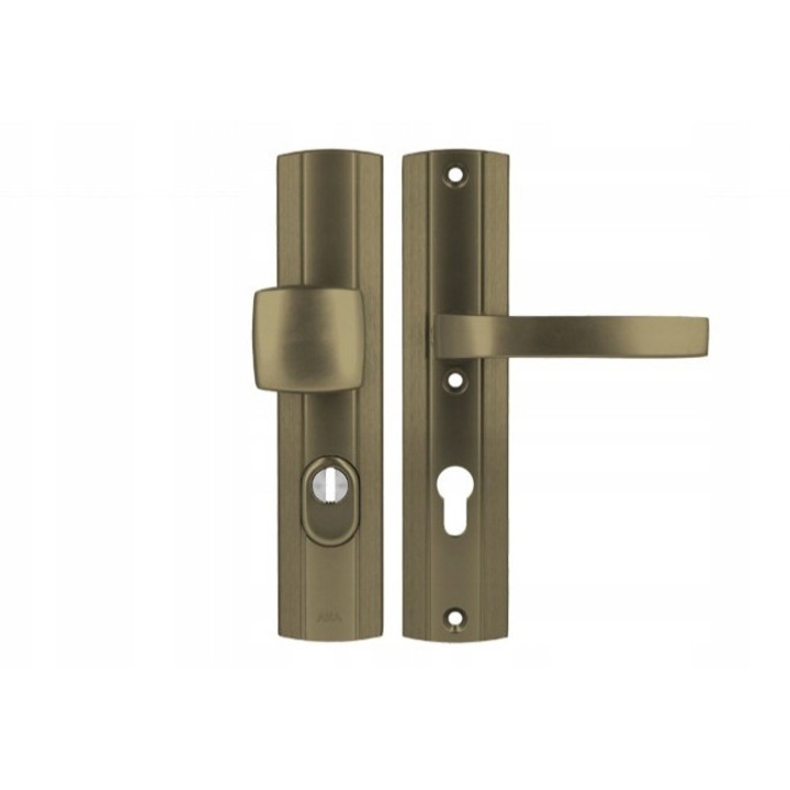 Klamka exterioara Axa Prestige 72 WB, mosiadz, 3 clase de securitate, montaj usor