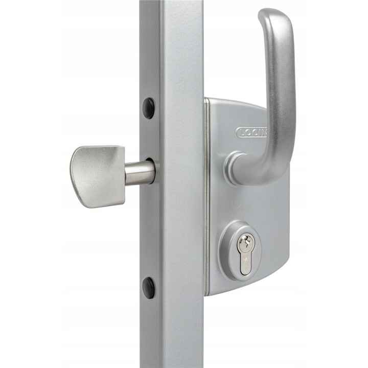 Zavor cu maner LSKZ, Locinox, pentru poarta glisanta, inox, aluminiu, 80mm