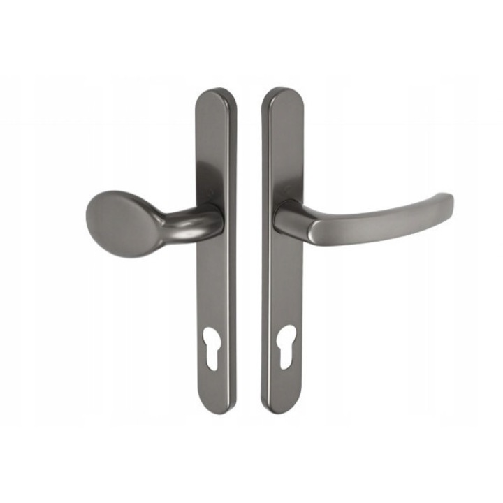 Maner usa Hoppe Liege 92, tytan, lung, cu szyld okragly