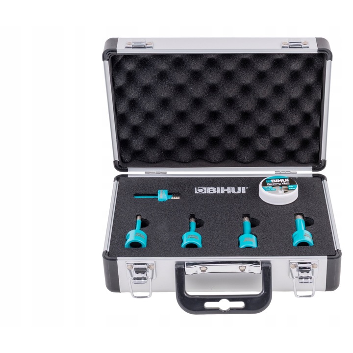 Set Bihui de burghie diamant DBDFC1 cu adaptoare 6-8-10-12mm