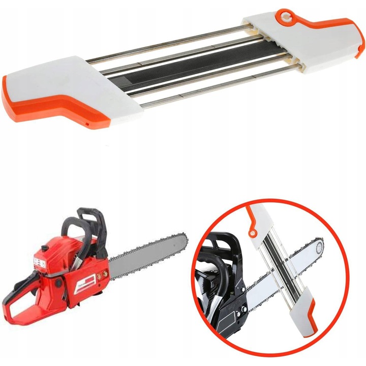 Ostrzalka pentru lant de ferastraie, 4,0mm, 31,5x6,5x2cm, portocalie-alba, set 1 buc.