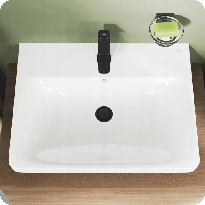 Mosdó csaptelep, Grohe Dice, matt fekete, S méret, lefolyószett