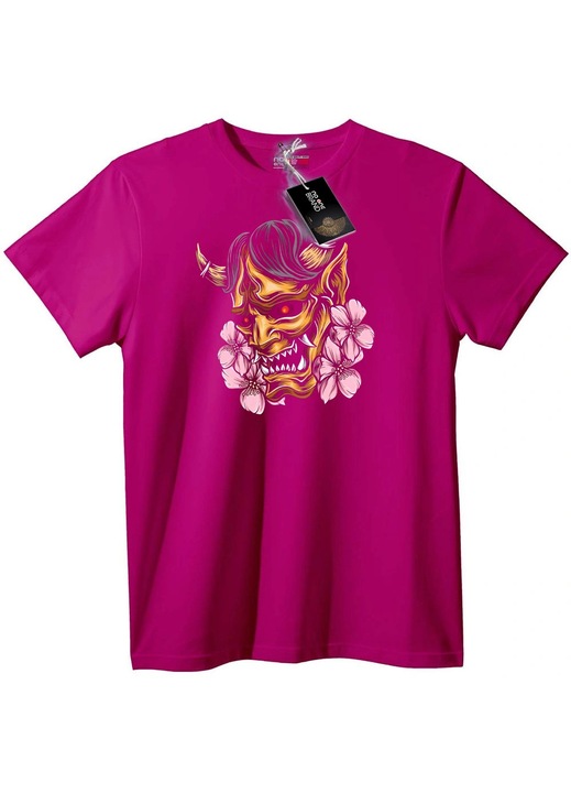 Tricou Oni Mask cu flori de cireș, Lila