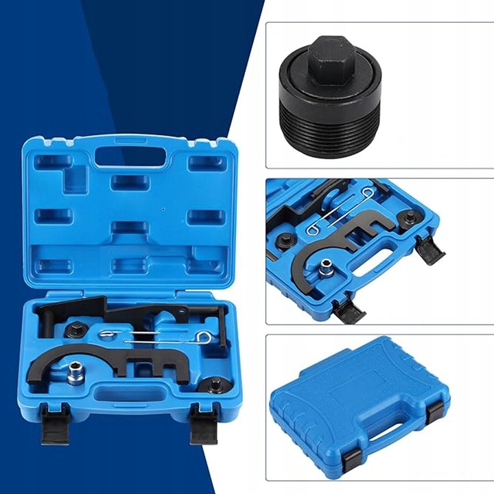 Set unelte blocare motor BMW N47/N47S/N57, 28x22x8cm, pentru 4/6 cilindri Diesel