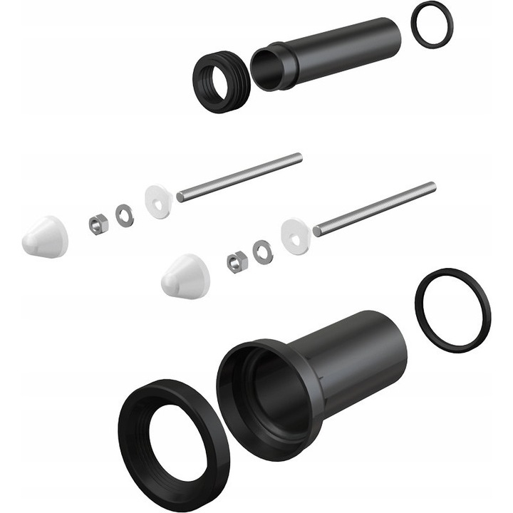 Alcaplast WC kiegészítő készlet, meghosszabbított, polipropilén, O90mm, O45mm