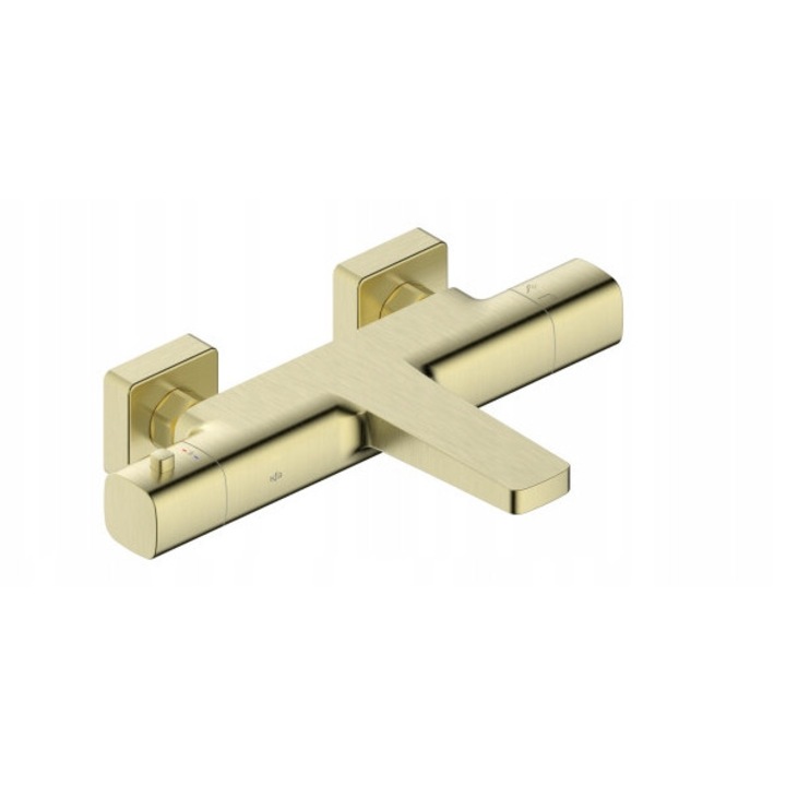 KFA Armatura Malaga termosztatikus csaptelep, 2-lyukú, arany, 150x15mm, fali rögzítés