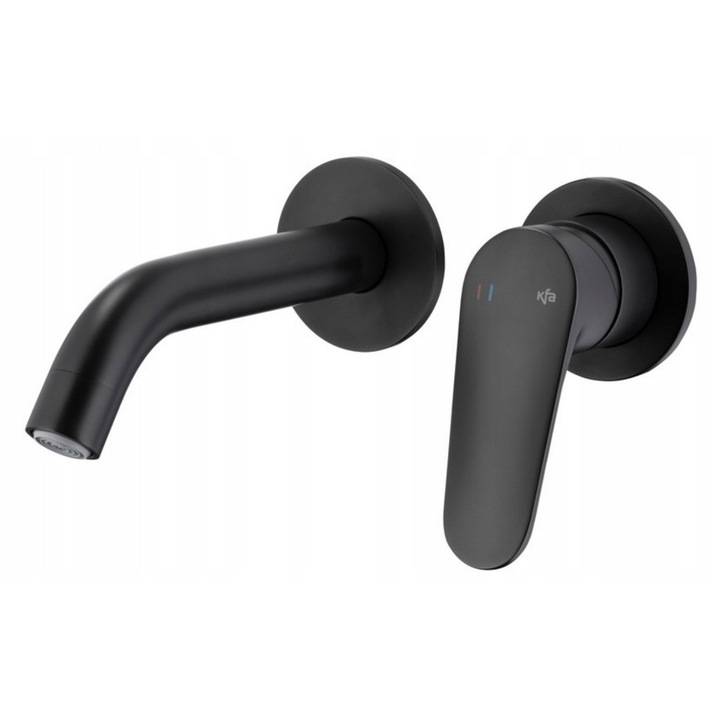 KFA Otava vékony mosdócsaptelep, fekete, 6l/perc, 163mm