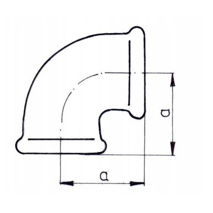 Kolano 3", Opál, 90°, horganyzott, 1,32 kg