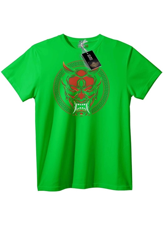 Tricou Oni Demon Mask, Verde deschis, XL