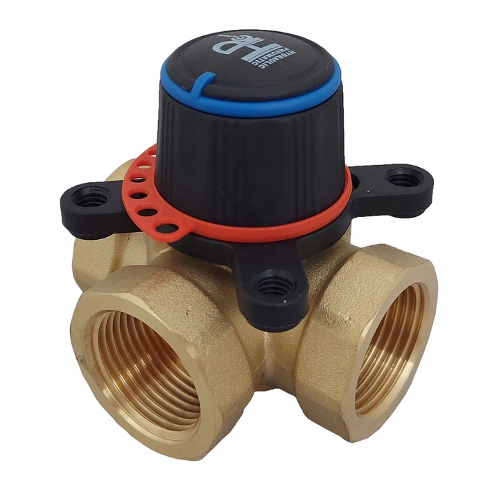 Keverőszelep 3-utas DN32, hpcontrol, 1 1/4 hüvelyk, sárgaréz, 0-10 bar, 1.150 kg