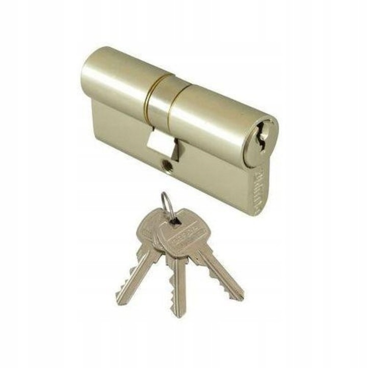 Cilindru usa Gerda E1 45/45, 3 chei, nichel, 5 zavoare, rezistenta ridicata la coroziune