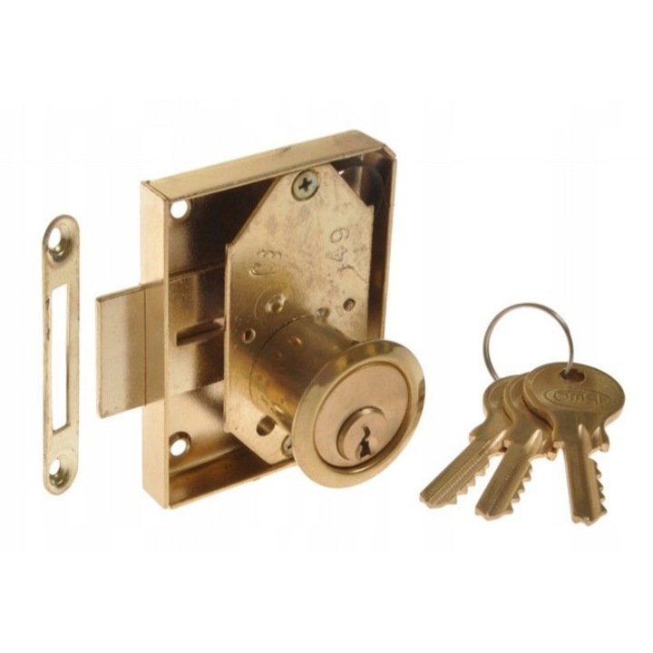 Broasca de mobilier, Metalplast 30 K, 3 chei, drept, set