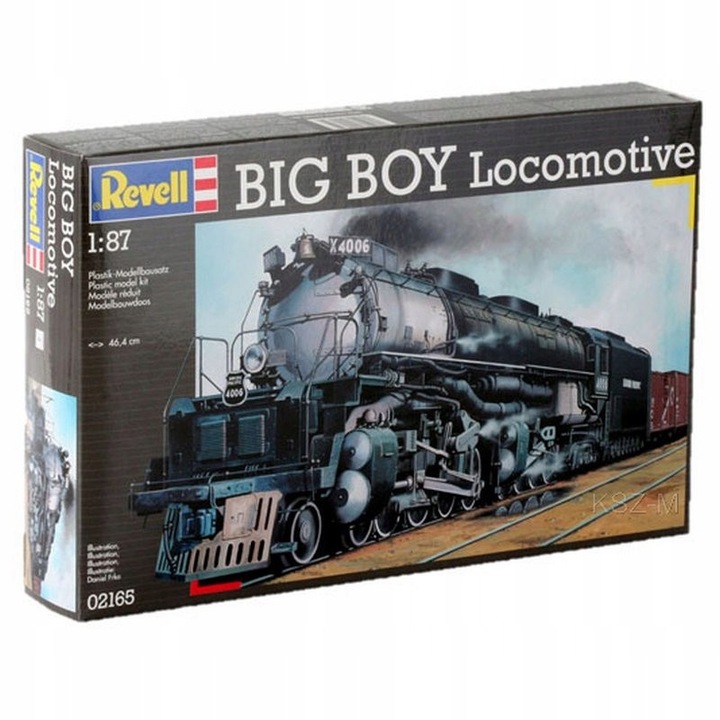 Revell 1/87 Big Boy mozdony, összeépíthető modell, 87 alkatrész, 464mm, precíz részletek
