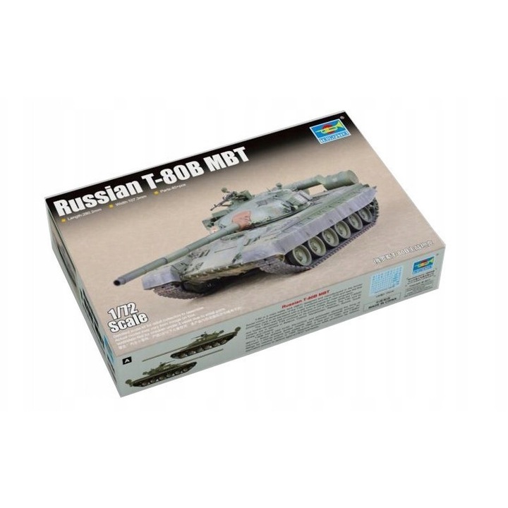 Модел T-80B MBT, Trumpeter, 1:72, пълен комплект, без лепило и бои