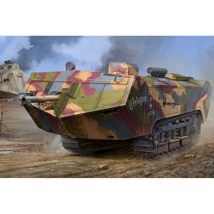 Hobby Boss Saint-Chamond Heavy Tank - Late 1/35 modellautó, műanyag modell, összeszerelést és festést igényel