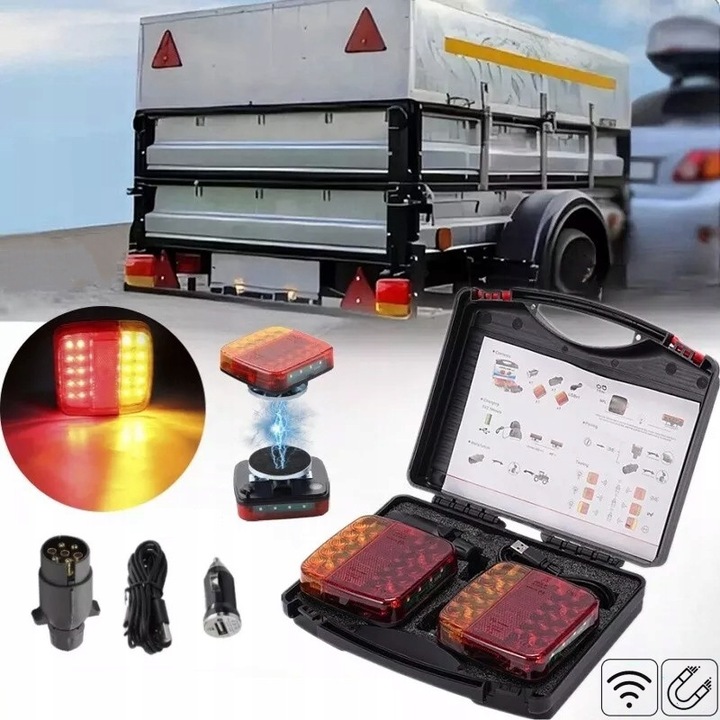 Lampa spate 12V cu cablu 30m 7 pini, set cu becuri