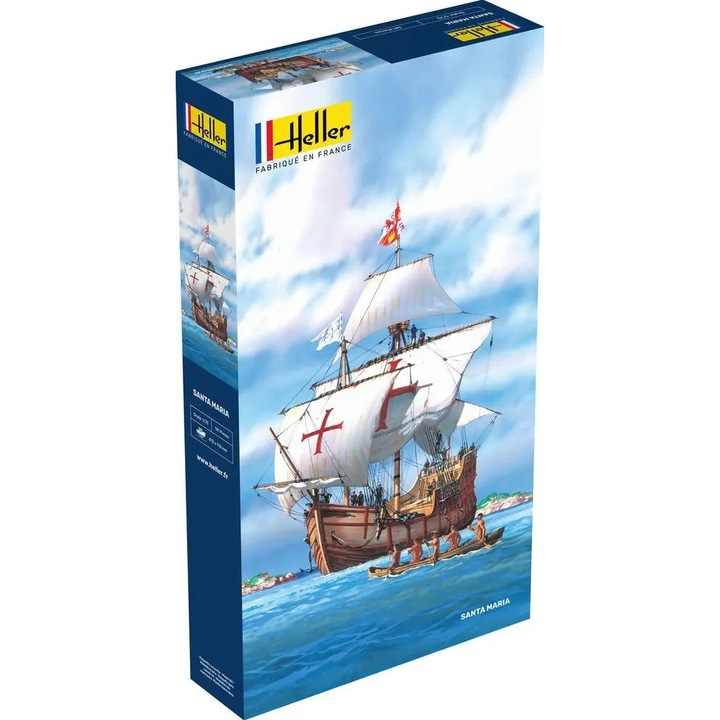 Model de nava Santa Maria, Heller, 1:200, plastic, pentru baieti, set de constructie