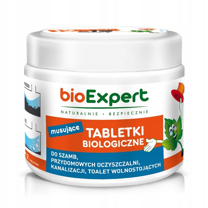 Tablete biologice BioExpert pentru santuri si statii de epurare, 12 bucati, eficient, sigur