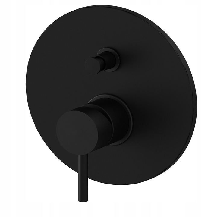 Baterie sanitara incorporata Paffoni Light, neagra, compacta, cu sistem anti-scalding si ceramica