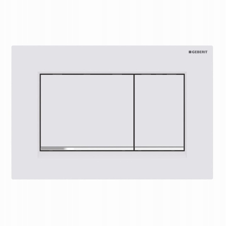 Buton de spalare Geberit Sigma30, alb mat, dimensiuni 24,6x16,4x1,2 cm, montaj rapid, set complet