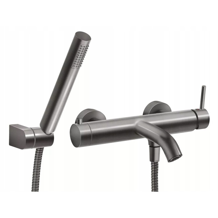 Ferro Ciriculus szaniter csaptelep, zuhany szettel, gun metal, 105x289x208mm