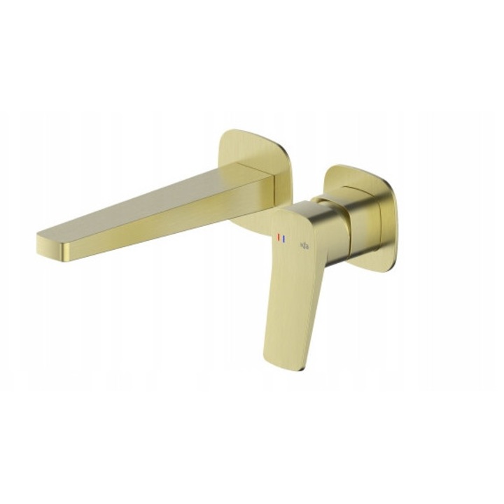 KFA Malaga alulról szerelhető mosdócsaptelep, szálcsiszolt arany, egykaros, termosztát nélkül, 182mm