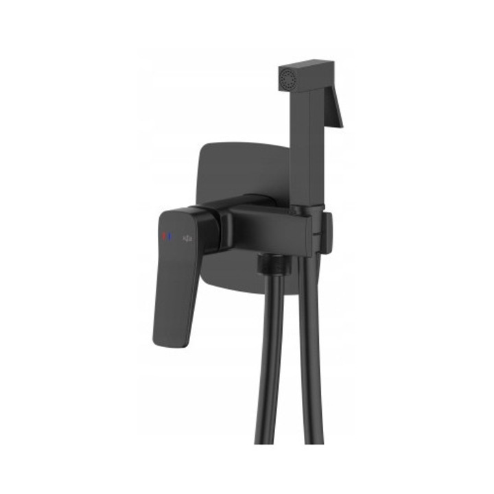 Baterie bidetowa podtynkowa KFA Armatura Malaga, neagra, 1 jet, 1200mm