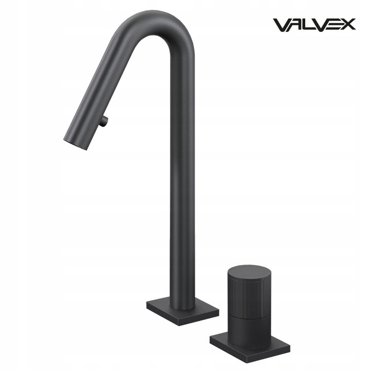 Valvex Enko mosdó csaptelep, 2 lyukú, sárgaréz, matt fekete