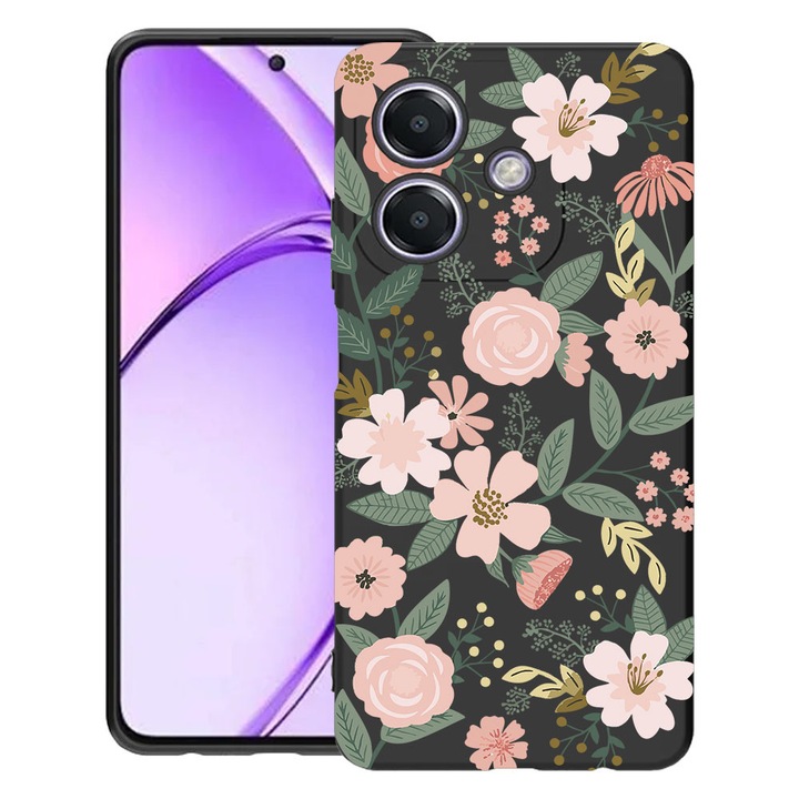 BestCase® Husa TPU Ultra Slim Compatibila cu OPPO A40 / A40M / A60 5G, Floral - Lotus Pattern, 1992022 B 2068
