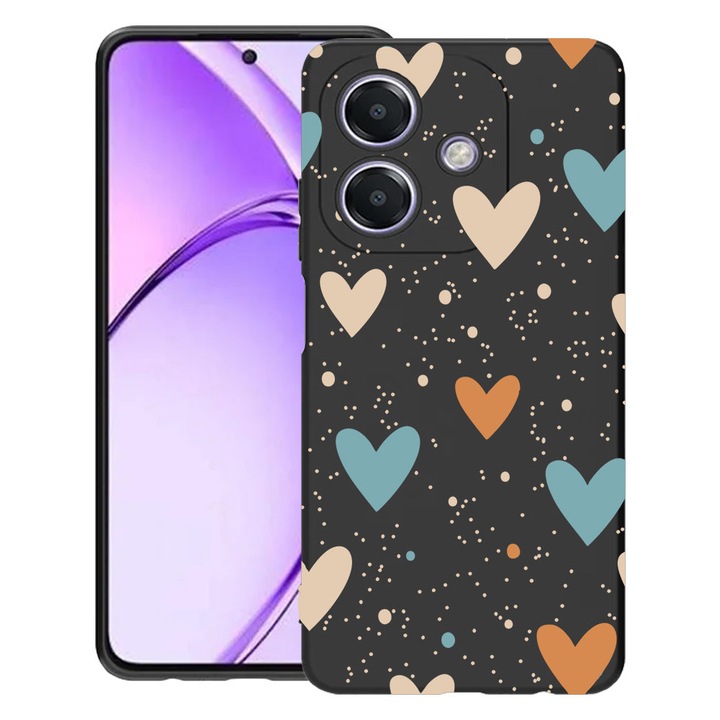 BestCase® Husa TPU Ultra Slim Compatibila cu OPPO A40 / A40M / A60 5G, Cute Love Pattern, 1992022 B 2090