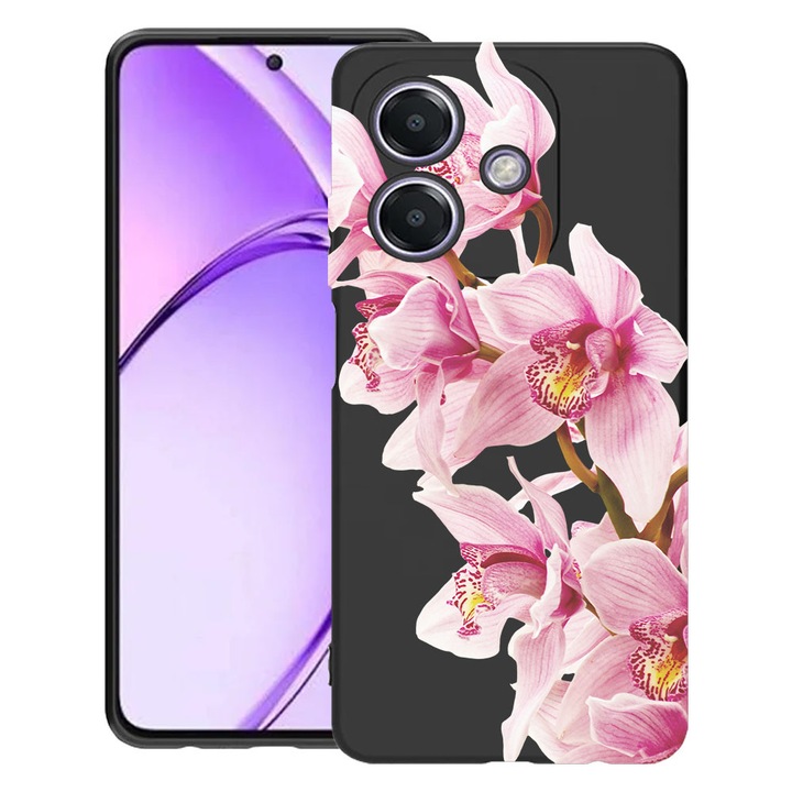 BestCase® Husa TPU Ultra Slim Compatibila cu OPPO A40 / A40M / A60 5G, Floral - Elegant Pink Orchid, 1992022 B 2066