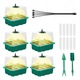 Set 5 germinatoare seminte, cu iluminare LED, transparent, 12 compartimente, 70cm cablu USB