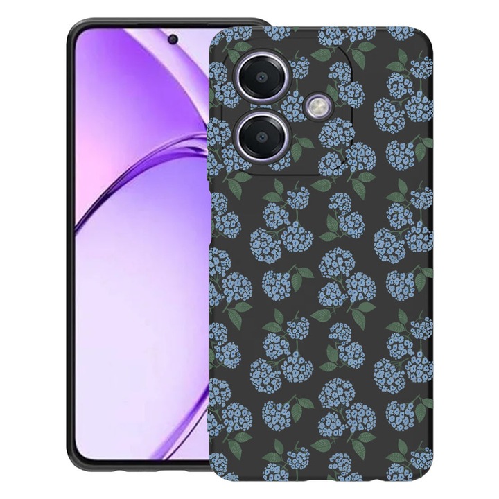 BestCase® Husa TPU Ultra Slim Compatibila cu OPPO A40 / A40M / A60 5G, Floral - Hydrangea Pattern, 1992022 B 2078