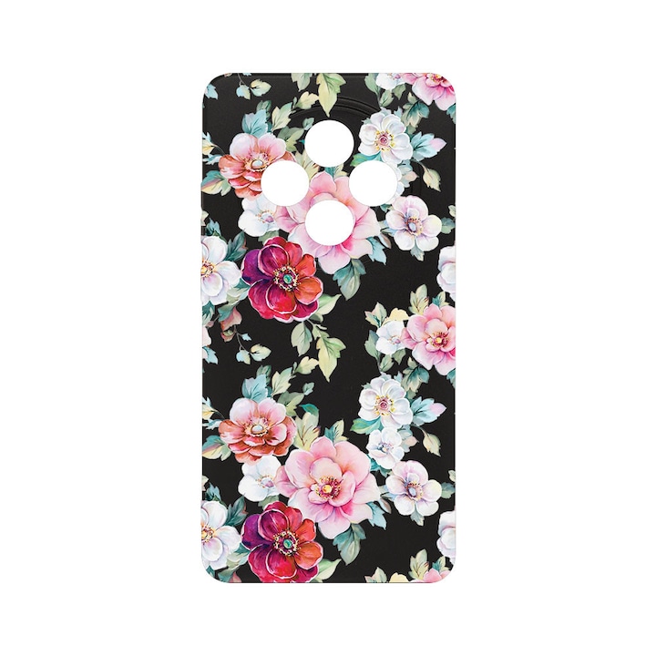 BestCase® Husa TPU Ultra Slim Compatibila cu Xiaomi Redmi 14C / Poco C75 / Redmi A4, Floral - Camellia Pattern, 2022874 B 2074
