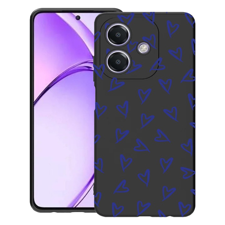 BestCase® Husa TPU Ultra Slim Compatibila cu OPPO A40 / A40M / A60 5G, Cute Hearts Pattern, 1992022 B 2088