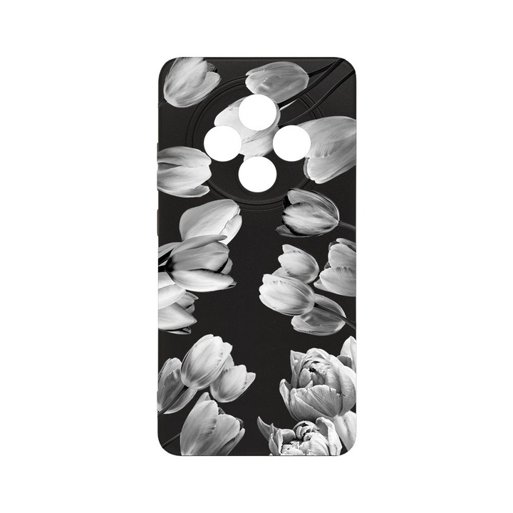 BestCase® Husa TPU Ultra Slim Compatibila cu Xiaomi Redmi 14C / Poco C75 / Redmi A4, Floral - Black Tulip, 2022874 B 2086