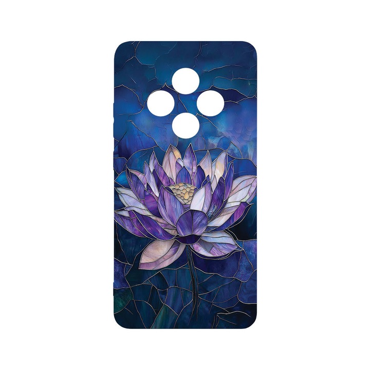 BestCase® Husa TPU Ultra Slim Compatibila cu Xiaomi Redmi 14C / Poco C75 / Redmi A4, Floral - Stained Glass Lotus, 2022874 B 2071