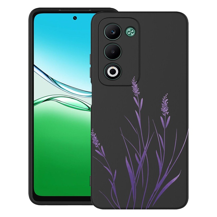 BestCase® Husa TPU Ultra Slim Compatibila cu OPPO A5, Floral - Minimalist Levander, 2052046 B 2055