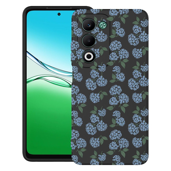 BestCase® Husa TPU Ultra Slim Compatibila cu OPPO A5, Floral - Hydrangea Pattern, 2052046 B 2078