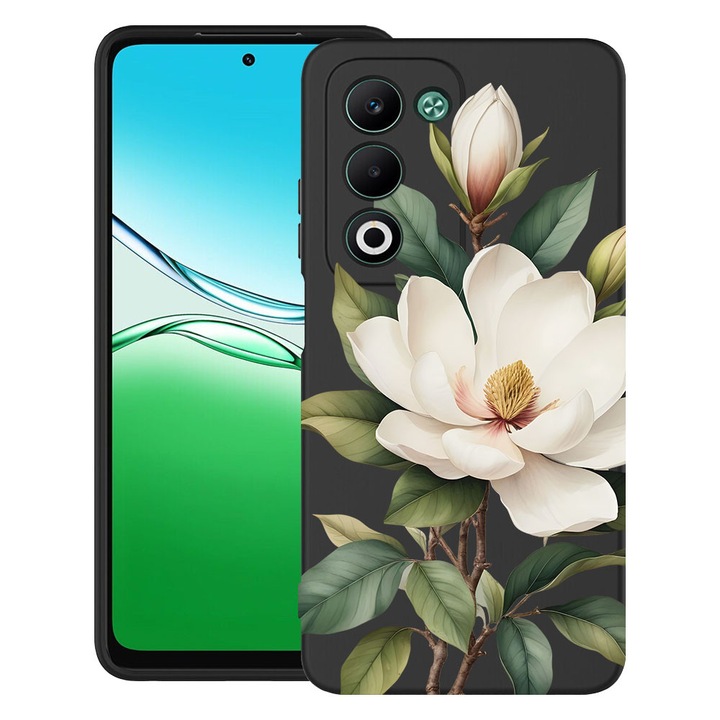 BestCase® Husa TPU Ultra Slim Compatibila cu OPPO A5, Floral - White Magnolia, 2052046 B 2052