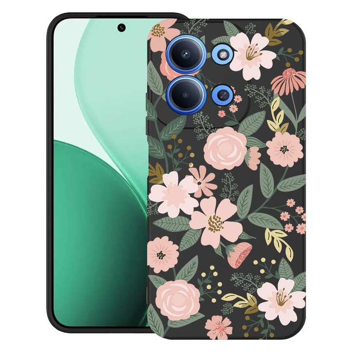 BestCase® Husa TPU Ultra Slim Compatibila cu Xiaomi Redmi 15C 5G (173mm) / Poco C85, Floral - Lotus Pattern, 2100002 B 2068