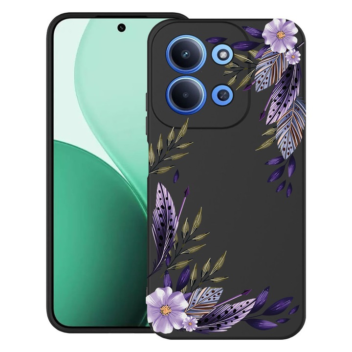 BestCase® Husa TPU Ultra Slim Compatibila cu Xiaomi Redmi 15C 5G (173mm) / Poco C85, Floral - Levander, 2100002 B 2053