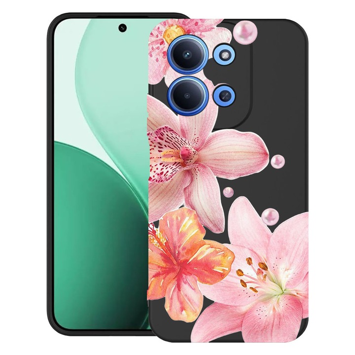 BestCase® Husa TPU Ultra Slim Compatibila cu Xiaomi Redmi 15C 5G (173mm) / Poco C85, Floral - Aesthetic Elegant Orchid, 2100002 B 2062