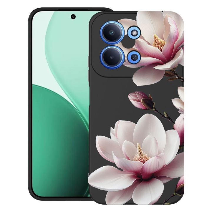 BestCase® Husa TPU Ultra Slim Compatibila cu Xiaomi Redmi 15C 5G (173mm) / Poco C85, Floral - Pink Magnolia, 2100002 B 2051