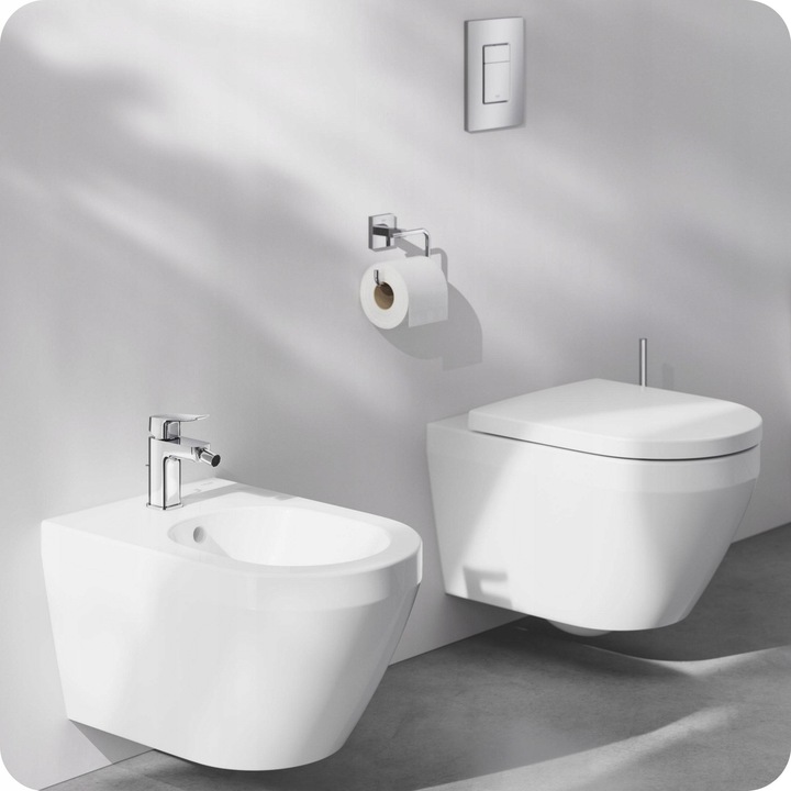 Baterie bidetowa GROHE Dice, crom, set de scurgere cu drazk, montaj simplu, 28mm