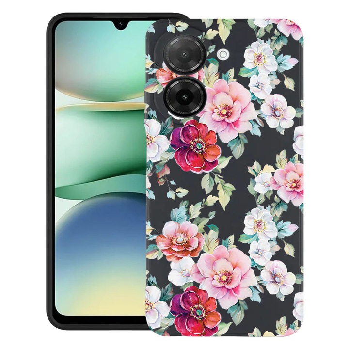 BestCase® Husa TPU Ultra Slim Compatibila cu Xiaomi Redmi A5 (173mm), Floral - Camellia Pattern, 2030991 B 2074