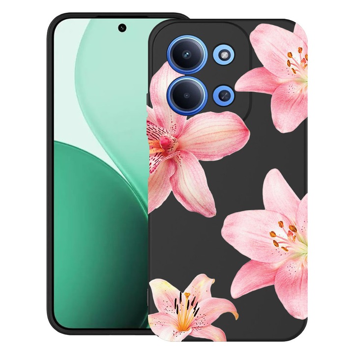 BestCase® Husa TPU Ultra Slim Compatibila cu Xiaomi Redmi 15C 5G (173mm) / Poco C85, Floral - Floral - Elegant Pink Lotus, 2100002 B 2070