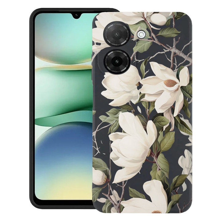 BestCase® Husa TPU Ultra Slim Compatibila cu Xiaomi Redmi A5 (173mm), Blooming Magnolia Floral Design, 2030991 B 2047